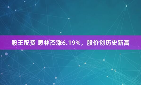 股王配资 思林杰涨6.19%，股价创历史新高